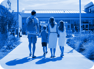 Family walking together